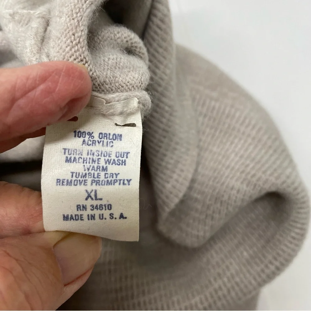 Vintage Flying Scotsman V Neck XL Sweater Mallard Collection Tan Grandpacore USA